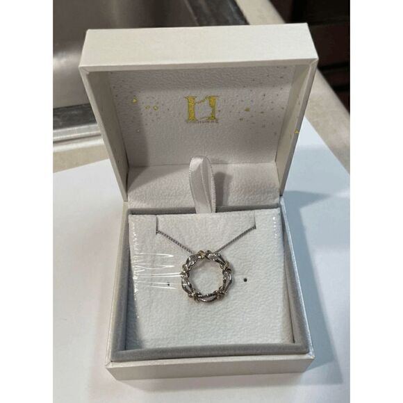 Thehorae Rose Gold and Silver Colored Wreath Necklace - Picture 1 of 2